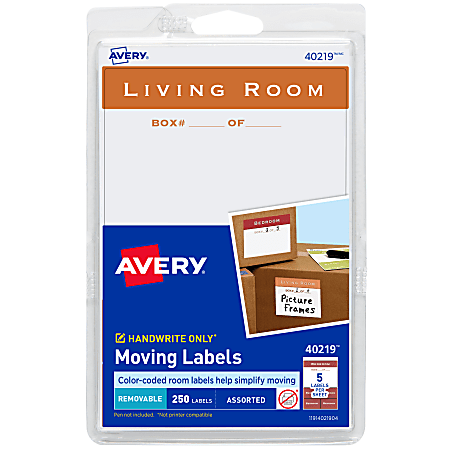 Avery 40219 Removable Moving Labels - Office Depot