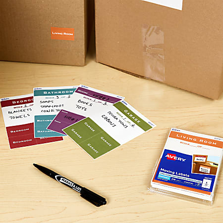 Avery 40219 Removable Moving Labels - Office Depot