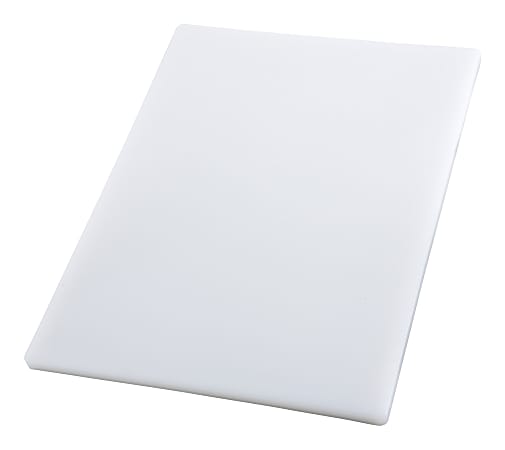 Winco Polyethylene Cutting Board, 3/4"H x 18"W x 24"D, White