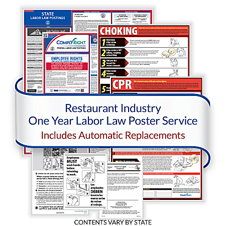 ComplyRight Restaurant Federal And State Labor Law 1 Year Poster ...