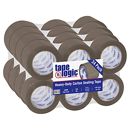 Tape Logic® Acrylic Sealing Tape, 3" Core, 3" x 110 Yd., Tan, Pack Of 24
