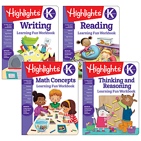 Highlights™ Kindergarten Learning Fun Workbooks, Set Of 4 Workbooks
