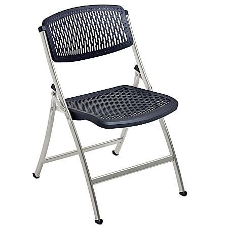 Mity-Lite™ Flex-One™ Folding Chairs, Black/Silver, Set Of 4