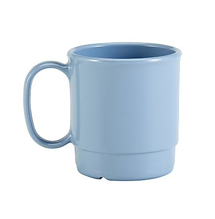 Cambro Camwear Dinnerware Mugs, 7.5 Oz, Slate Blue, Pack Of 48 Mugs