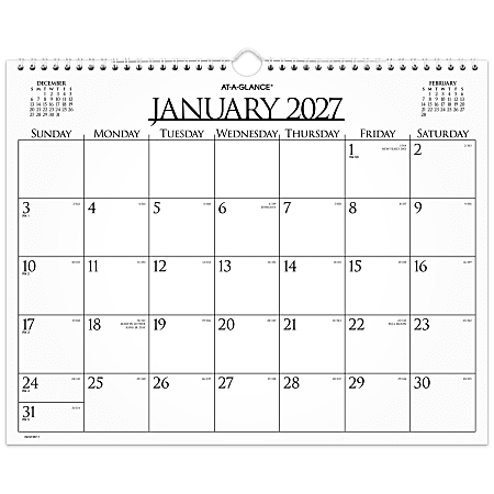 AT-A-GLANCE® 2027 Business Monthly Wall Calendar, Medium, 15" x 12"