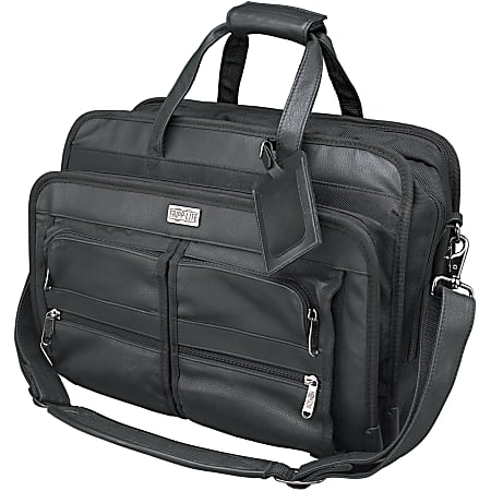 Tripp Lite Corporate Top-Load Brief Bag Notebook / Laptop Computer Carrying Case - Top-loading - Leather - Black
