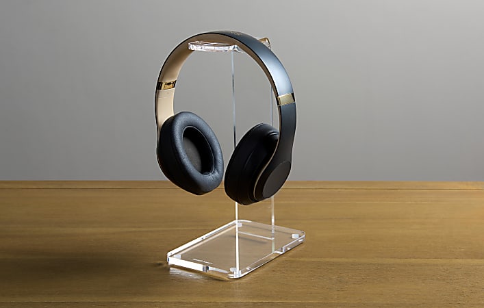 Russell &amp; Hazel Acrylic Headphone Stand, 10&rdquo;H x 6&rdquo;W x 4&rdquo;D, Clear