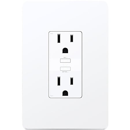 TP-Link Kasa Smart KP200 - Kasa Smart Plug, In-Wall Smart Home Wi-Fi Outlet - Works with Alexa, Google Home & IFTTT, No Hub Required, Remote Control, ETL Certified , White