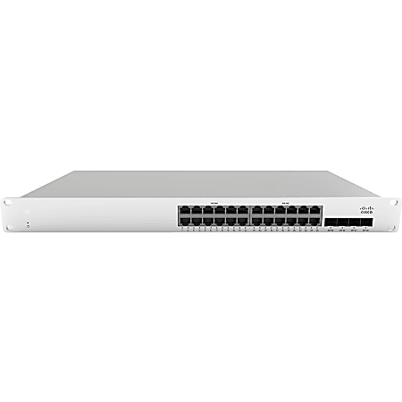Meraki MS210-24P Ethernet Switch - 24 Ports - Manageable - 3 Layer Supported - Modular - 4 SFP Slots - MS21024PHW