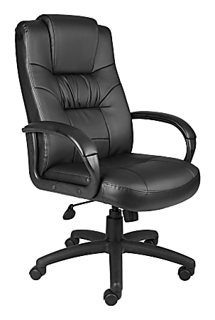 Boss Office Products Silhouette Ergonomic Bonded Leather High Back