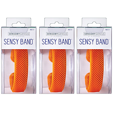 MindWare Sensory Genius Sensy Band Fidget Wristbands, Pack Of 3 Wristbands
