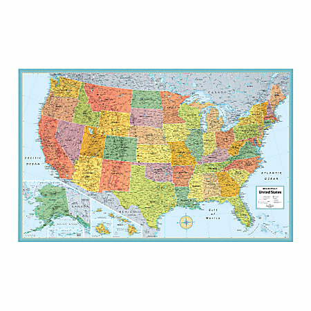 Rand McNally M-Series Wall Map, United States, 10 3/4" x 8 1/8"