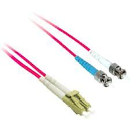 C2G-3m LC-ST 50/125 OM2 Duplex Multimode PVC Fiber Optic Cable - Red