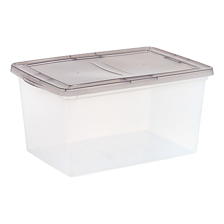 Iris® Snap Top Storage Box, 14.5 Gallon, Clear