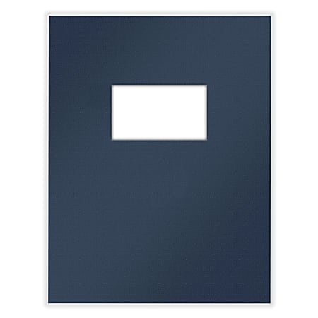 ComplyRight&reg; Tax Presentation Two Piece Report Covers, Single Window, Navy Blue, 8-1/2" x 11", Pack of 50 Sets