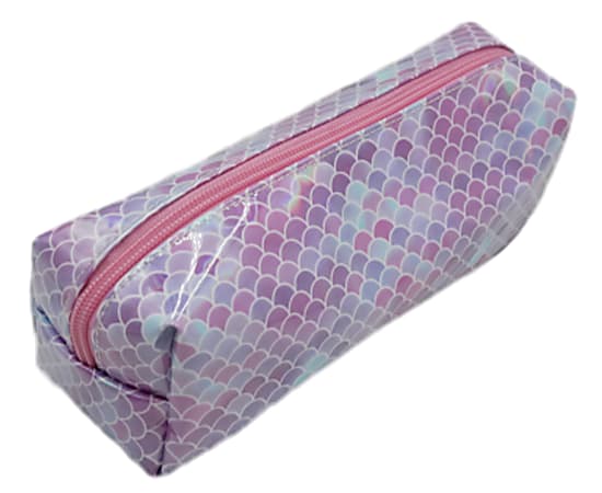 Office Depot® Mermaid Pencil Pouch, 2-3/4" x 7", Pink/Purple
