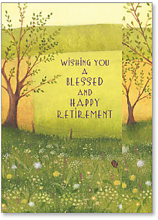 Viabella Blessed Retirement Greeting Card, 5" x 7", Multicolor