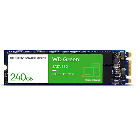 Western Digital Green WDS240G2G0B 240 GB Solid State Drive - M.2 2280 Internal - SATA (SATA/600) - Desktop PC, Al - WDS240G2G0B