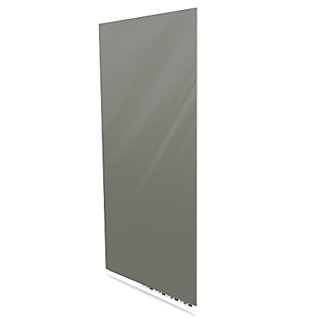 Ghent Aria Low-Profile Magnetic Glass Whiteboard, 72" x 48", Smoke
