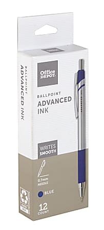 Pilot EasyTouch Retractable Ballpoint Pens Fine Point 0.7 mm Clear Barrel  Blue Ink Pack Of 12 - Office Depot