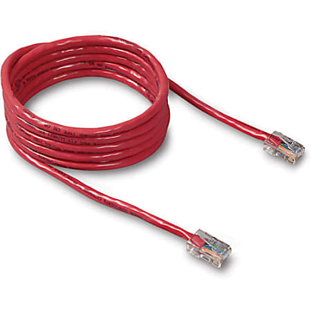 Belkin Cat.5e Patch Cable - RJ-45 Male Network - RJ-45 Male Network - 7ft - Red