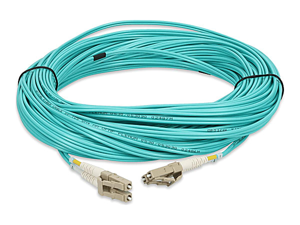 AddOn - Patch cable - LC/PC multi-mode (M) to LC/PC multi-mode (M) - 24 m - fiber optic - duplex - 50 / 125 micron - OM4 - plenum - aqua