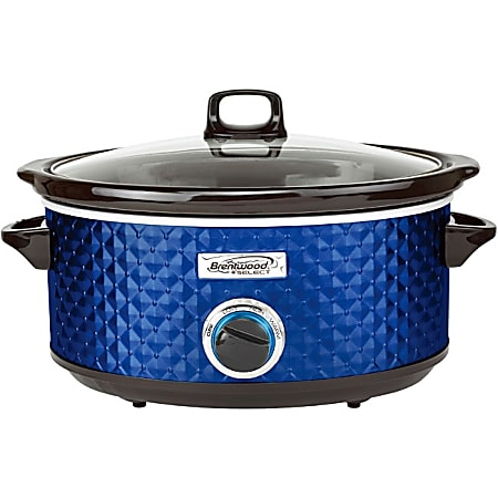 Brentwood Select SC-157N 7 Quart Slow Cooker, Navy Blue - 270 W1.75 gal - Navy Blue, Black