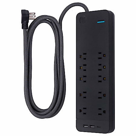 GE UltraPro 10-Outlet Surge Protector, 8' Cord, 41357