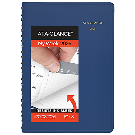 AT-A-GLANCE® 2026 Weekly Appointment Book Planner, Blue, Small, 5" x 8"