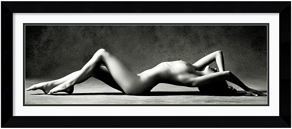 Amanti Art Nude Reclining Framed Art Print By Scott McClimont, 18 1/2"H x 42 1/2"W, Black