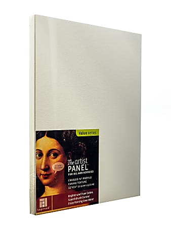 Ampersand Artist Panel Canvas Texture Cradled Profile, 11" x 14", 3/4", Pack Of 2