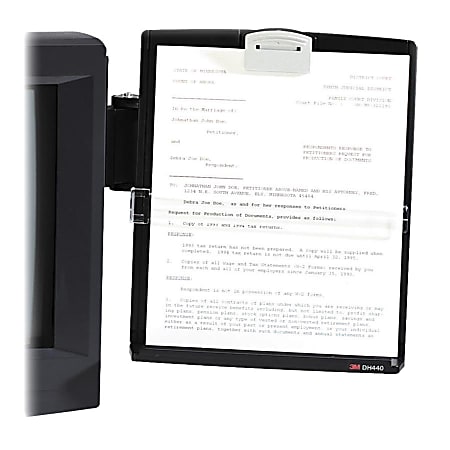 3M™ Monitor-Mount Document Holder, Black