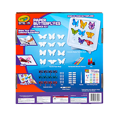 thumbnail image 2 of Crayola Paper Butterflies Science Kit - Colorful STEAM Craft For Kids Ages 7+ 2 of 10