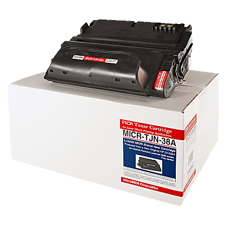 microMICR MICR Toner Cartridge - Alternative for HP 38A - Laser - 12000 Pages - Black - 1 Each microMICR MICR Toner Cartridge - Alternative for HP 38A - Laser - 12000 Pages - Black - 1 Each