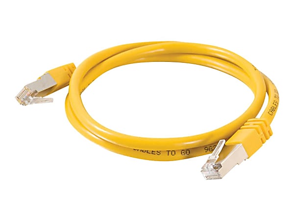 C2G 150ft Cat5e Snagless Shielded (STP) Ethernet Network Patch Cable - Yellow - Patch cable - RJ-45 (M) to RJ-45 (M) - 150 ft - STP - CAT 5e - molded, stranded - yellow