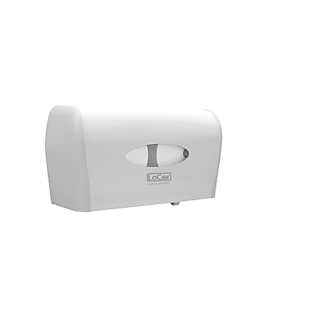 Solaris Paper® LoCor® Side-By-Side Wall-Mount Bath Tissue Dispenser, White