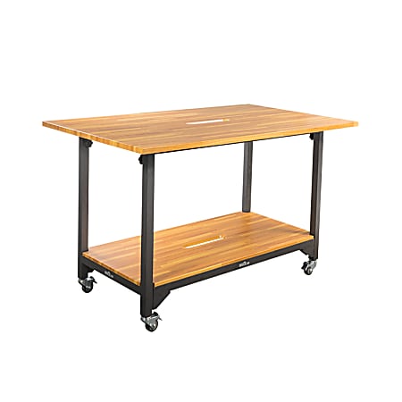 Vari Standing Conference Table, Butcher Block