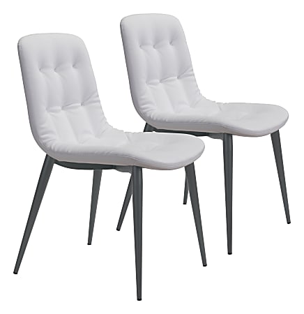 Zuo Modern Tangiers Dining Chairs, White, Set Of