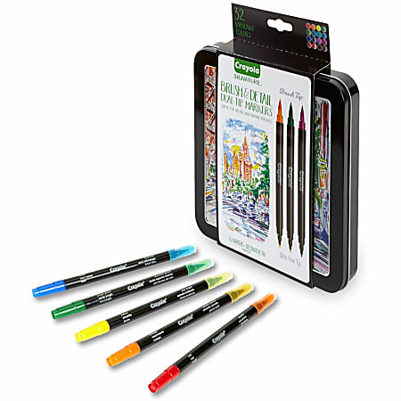 AECHY Colored Curve Pens Dual Tip Pens with 6 Different Curve