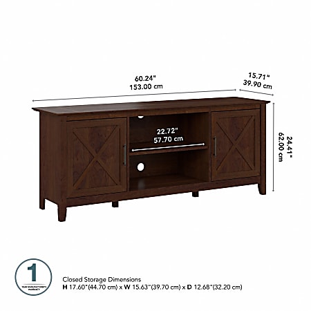 Bush Furniture Key West TV Stand for 70 TV 24 25 H x 60 14 W x 15