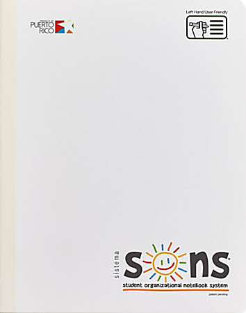 SONS System Journal-Style Notebooks, 9-3/4" x 7-1/2", 1 Subject, Primary Rule, 200 Sheets, White,