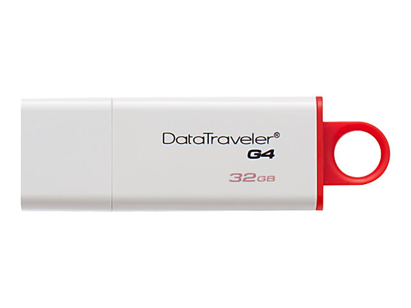 Kingston DataTraveler I G4 - USB flash drive - 32 GB - USB 3.0 - white, red - Co-Logo Program
