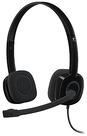 Logitech® H151 On-Ear Stereo Headset, Black