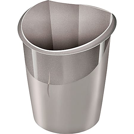 CEP Ellypse Plastic Waste Bin, 3.96 Gallons, Gray