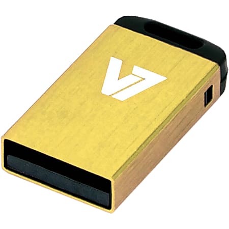 V7 8GB Yellow Nano USB Flash Drive - Office Depot