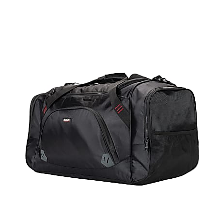 DUKAP Polyester CONTENDER Gym Duffel Bag, 11-13/16”H x 20-1/8”W x 11-7/16”D, Black