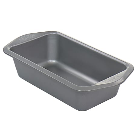 Martha Stewart Carbon Steel Non-Stick Loaf Pan, 2-3/4”H x 6”W x 11-1/2”L, Gray