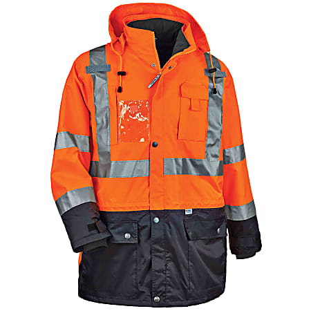 Ergodyne GloWear® 8388 4-In-1 Type R Class3/2 Thermal Jacket Kit, Small, Orange