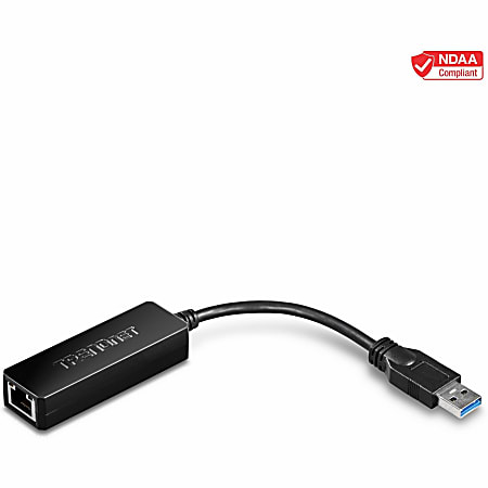 TRENDnet USB 3.0 To Gigabit Ethernet Adapter, Full Duplex 2Gbps Ethernet Speeds, Up To 1Gbps