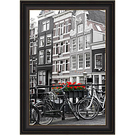 Amanti Art Picture Frame, 35" x 25", Matted For 20" x 30", Trio Oil-Rubbed Bronze